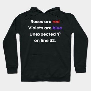 Roses are red Violets are blue Unexpected '{' on line 32. Hoodie